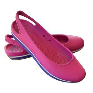 Crocs Women's Pink Retro Slingback Size 8